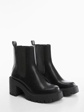 MANGO Chunky Boots VEGAN Size US 7,5 EU 38